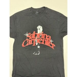 Sabrina Carpenter T-Shirt Black Graphic Tee Pop Star‎ Women's Large